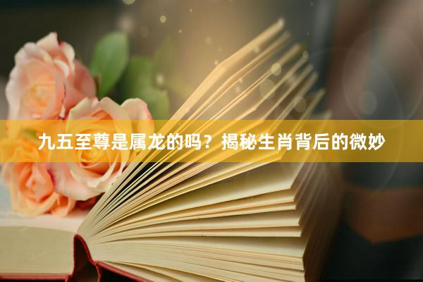 九五至尊是属龙的吗？揭秘生肖背后的微妙